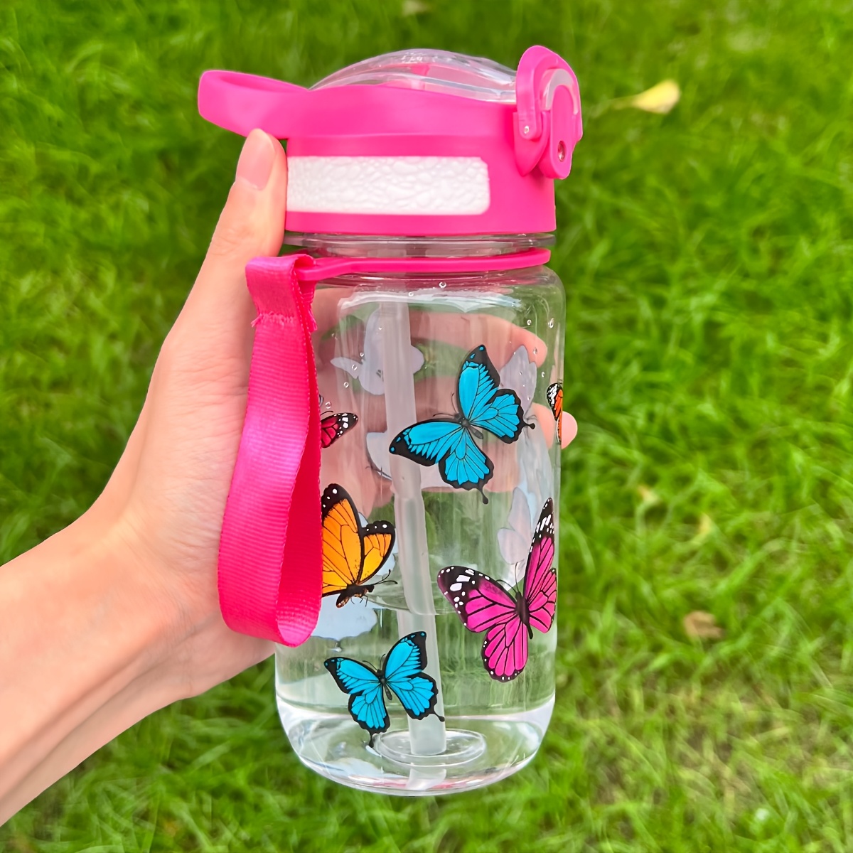Image of Cute Cartoon-themed Straw Cup With Lid - Pvc-free, Perfect For Sports And Outdoor Fun, An Ideal Gift For Halloween, Christmas, Or Birthdays