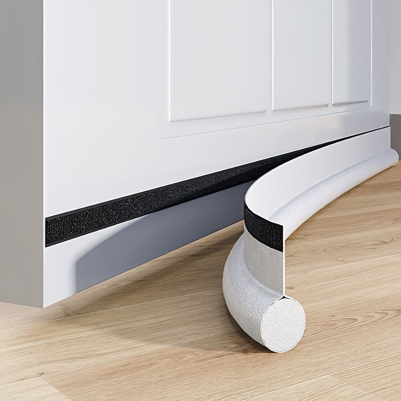 Self-adhesive Polyurethane Door Windproof Strip, Adjustable Soundproof Seal, Made Of Artificial Leather, Without Drilling, Energy- And Noise-reducing.