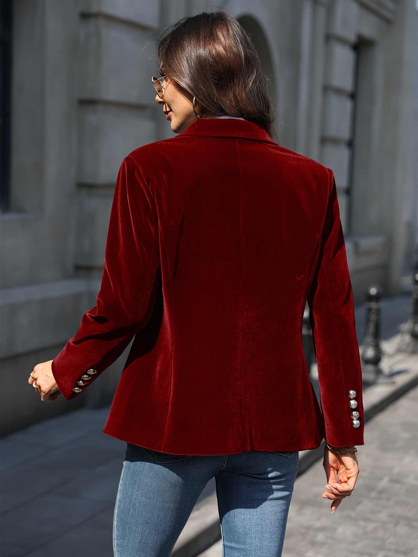 womens elegant black burgundy retro single