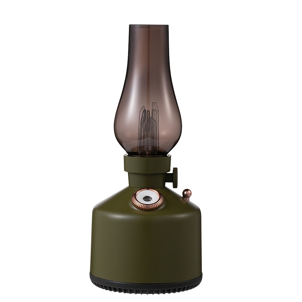 TEMU Vintage Diffuser With Table Lamp Function, Kerosene Lamp Design, Multi-functional White Noise Humidifier Diffuser, 260ml Capacity, 2 Spray ,