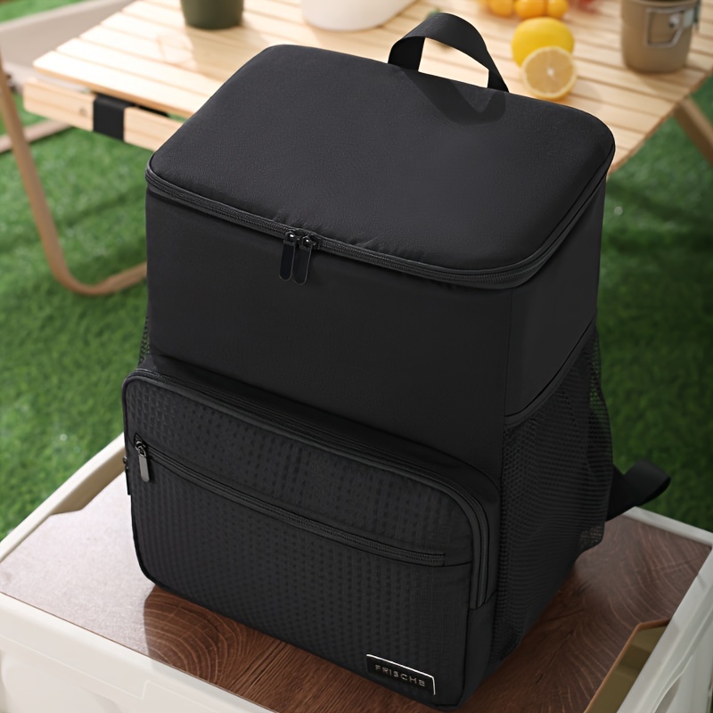 TEMU 1pc Cooler Backpack - 35 Cans Insulated Backpack Cooler, 2 Leak Proof Compartments Cooler Bag, Lunch Backpack For Picnic, Camping Bbq And Beach,