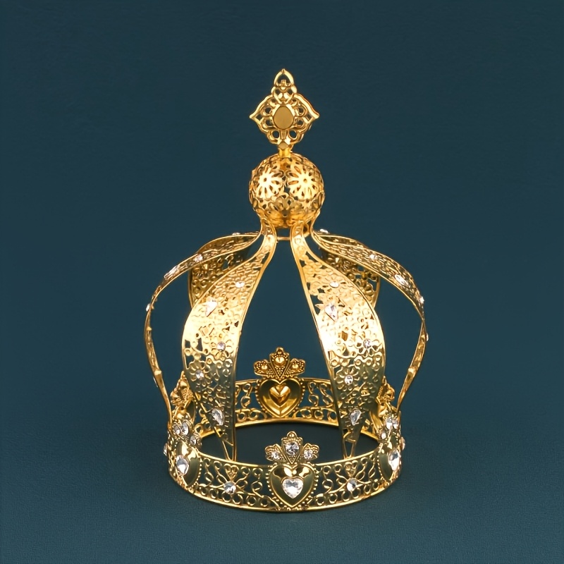 Image of European And Metal Queen Domineering Crown Birthday Event Decoration Headdress Baroque Baking Ornaments