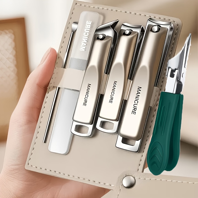 6pcs Set For Thick And Ingrown Nails – , Portable Home Nail Care Kit, Nail Clipper + Cuticle Tools, Complete Manicure Set, Compact For Travel And Storage