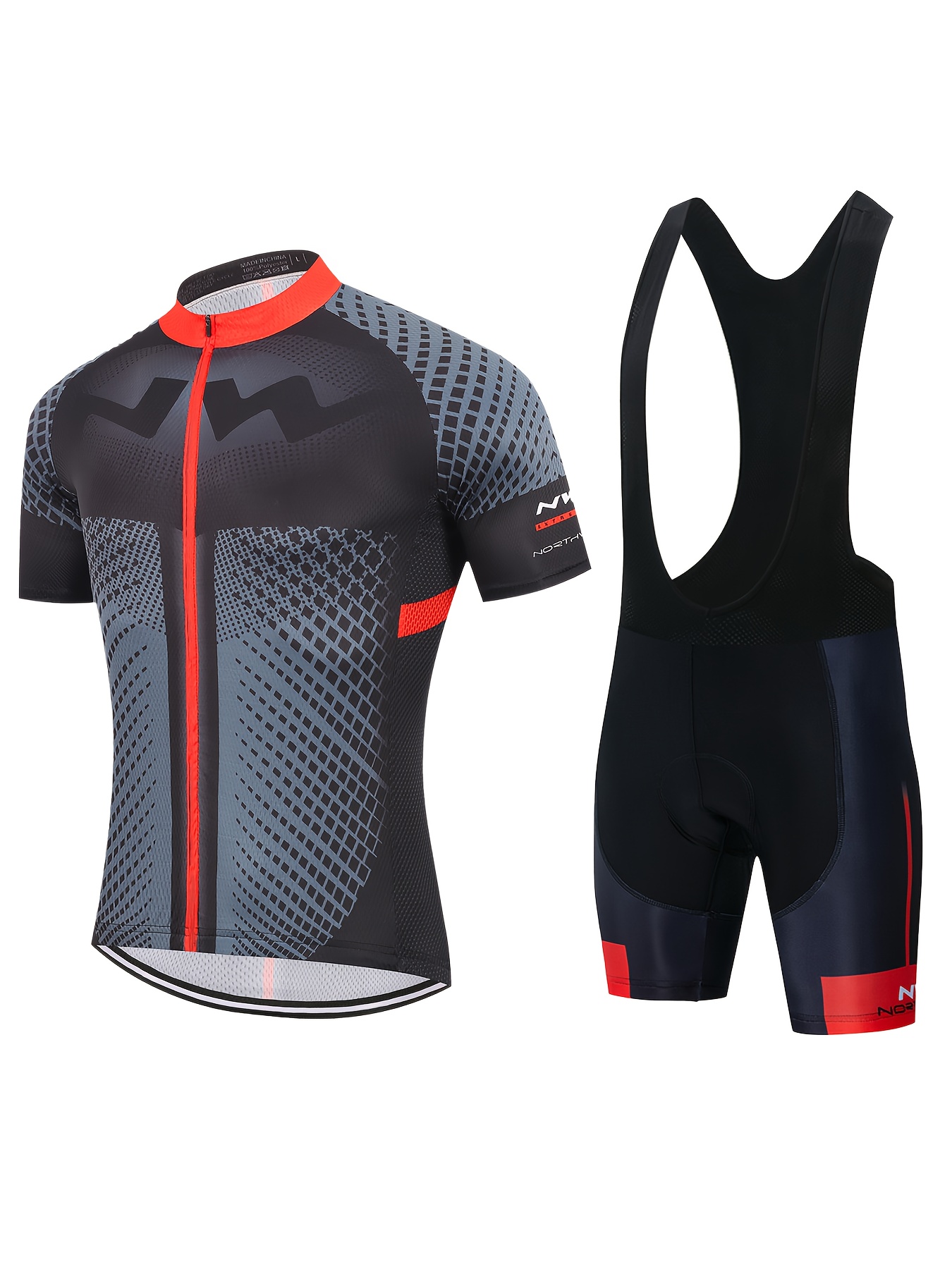 item picture mens short sleeve cycling jersey set from nw   summer sports this two piece outfit   a breathable quick dry jersey and bib shorts