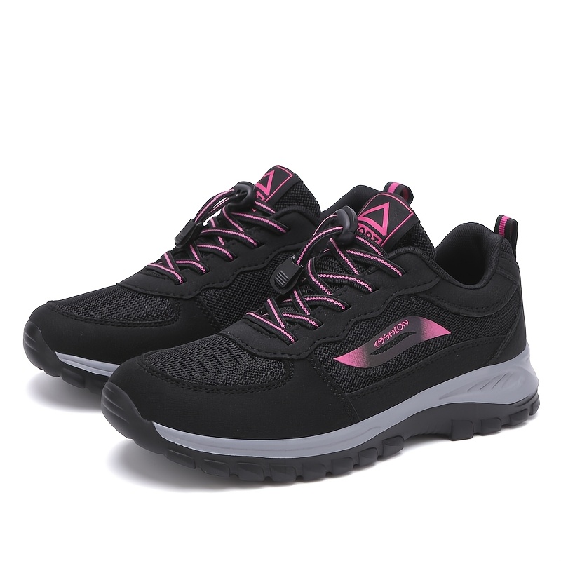 Image of [sneakers] Women's Athletic Shoes, Comfortable Soft Sole Breathable Running Shoes Non-slip Wear-resistant Walking Shoes Fashion Casual Shoes Elastic Closure No Laces And Remove
