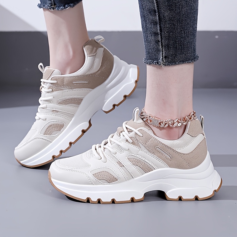 Women's Breathable Mesh Sneakers - Lightweight, Comfortable Low-Top Running Shoes with Casual Lace-Up Design for All Seasons