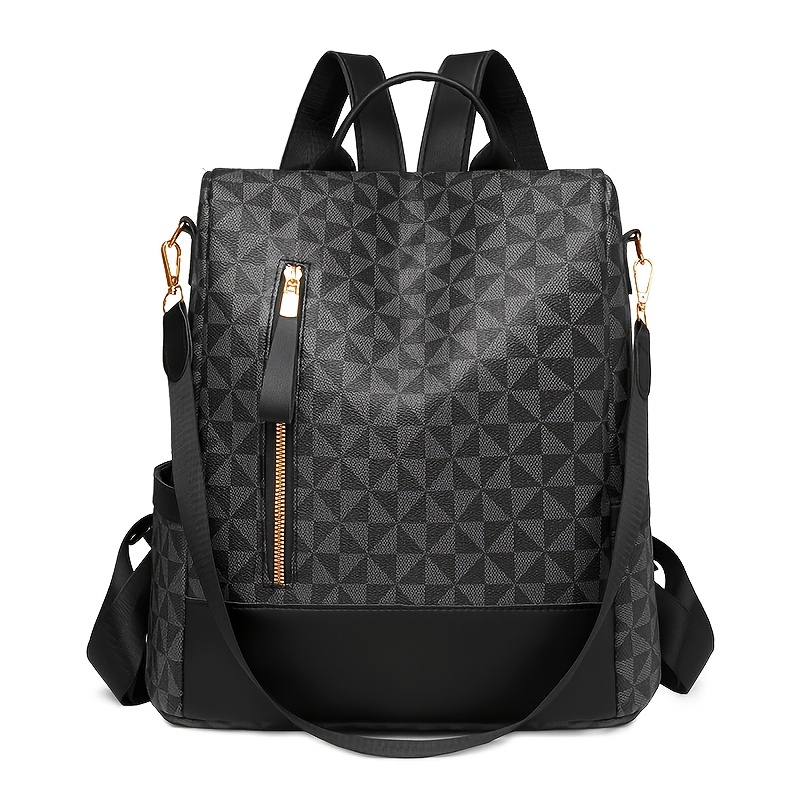 TEMU Mochila Casual Antirrobo de Viaje Moda Gran Capacidad Bolso de Mujer Hombre Multi-Bolsillos Reducción de Carga Versátil Exterior Desplazamiento