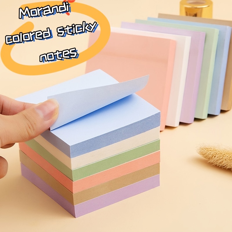 

Morandi Palette Sticky Notes - 100 Sheets, Square, Colorful & Reusable For Office And School