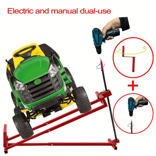 lawn mower lift riding lawn mower lift jack with 890 lbs weight capacity telescopic maintenance jack effortless lifting with manual handle and power tool extension handle 45 tilt adjustable
