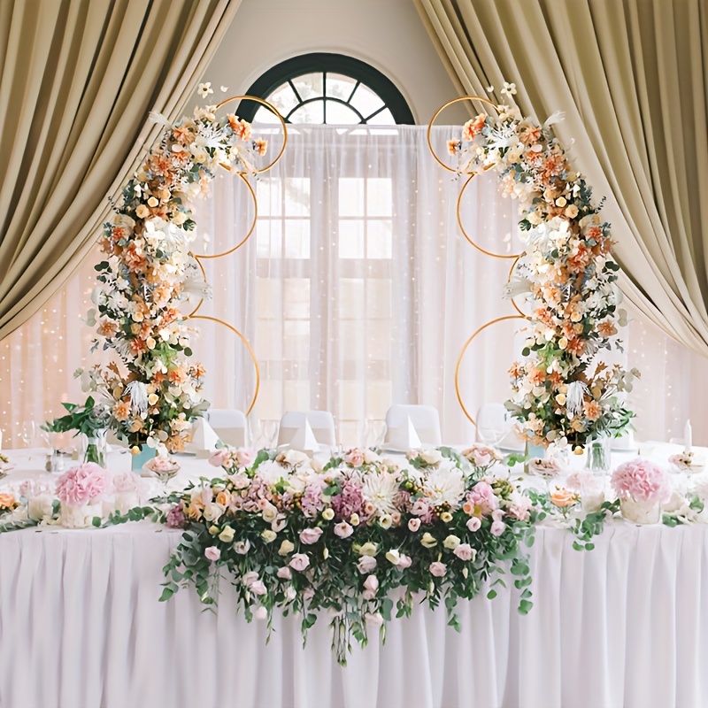 Wedding Arch Hoop online Round Circle Backdrop Flower Display Stand Frame Background GOLD Ceremony Arch Decoration Balloon Decor