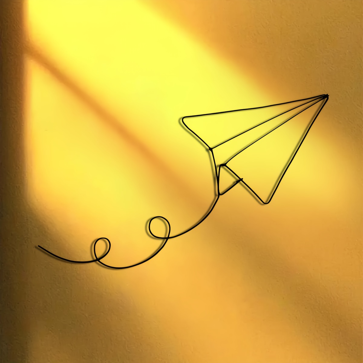 TEMU A Modern Minimalist Metal Airplane Wall Art Piece - Laser-cut Iron Pendant, Measuring 15.75 Inches (40 Cm) - Suitable For Indoor Or Outdoor Use
