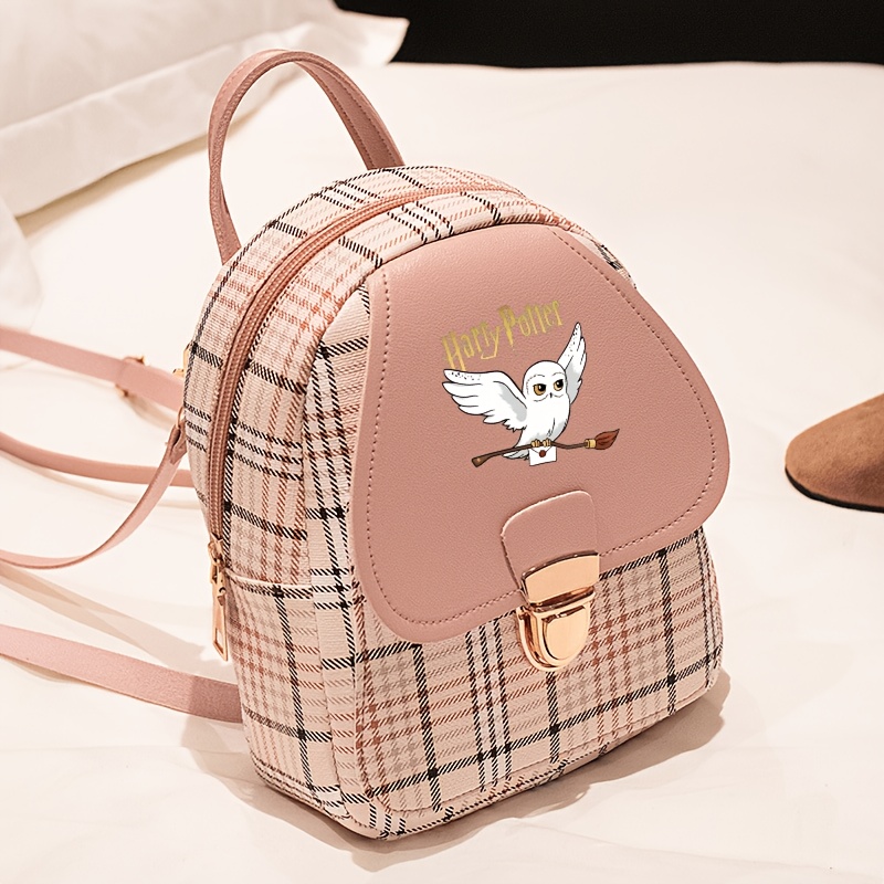 TEMU A Harry Potter Co-branded Mini Backpack Featuring A Handle And Adjustable Shoulder Straps. Convenient For Daily Commutes Or , And Pairs