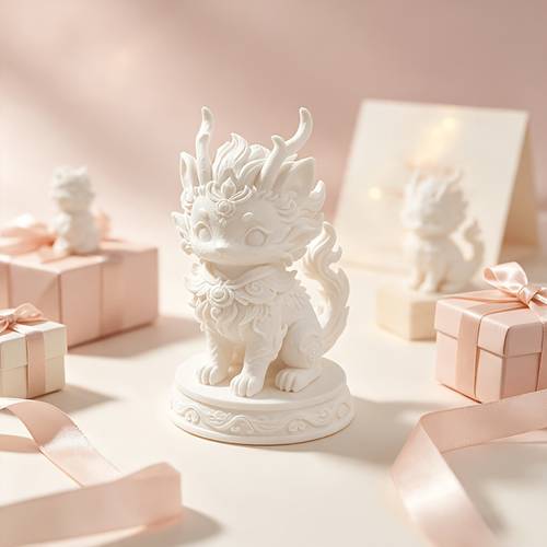 3d printed white sculpture character statue plastic desktop ornament bookstore tabletop decor aesthetic table centerpiece