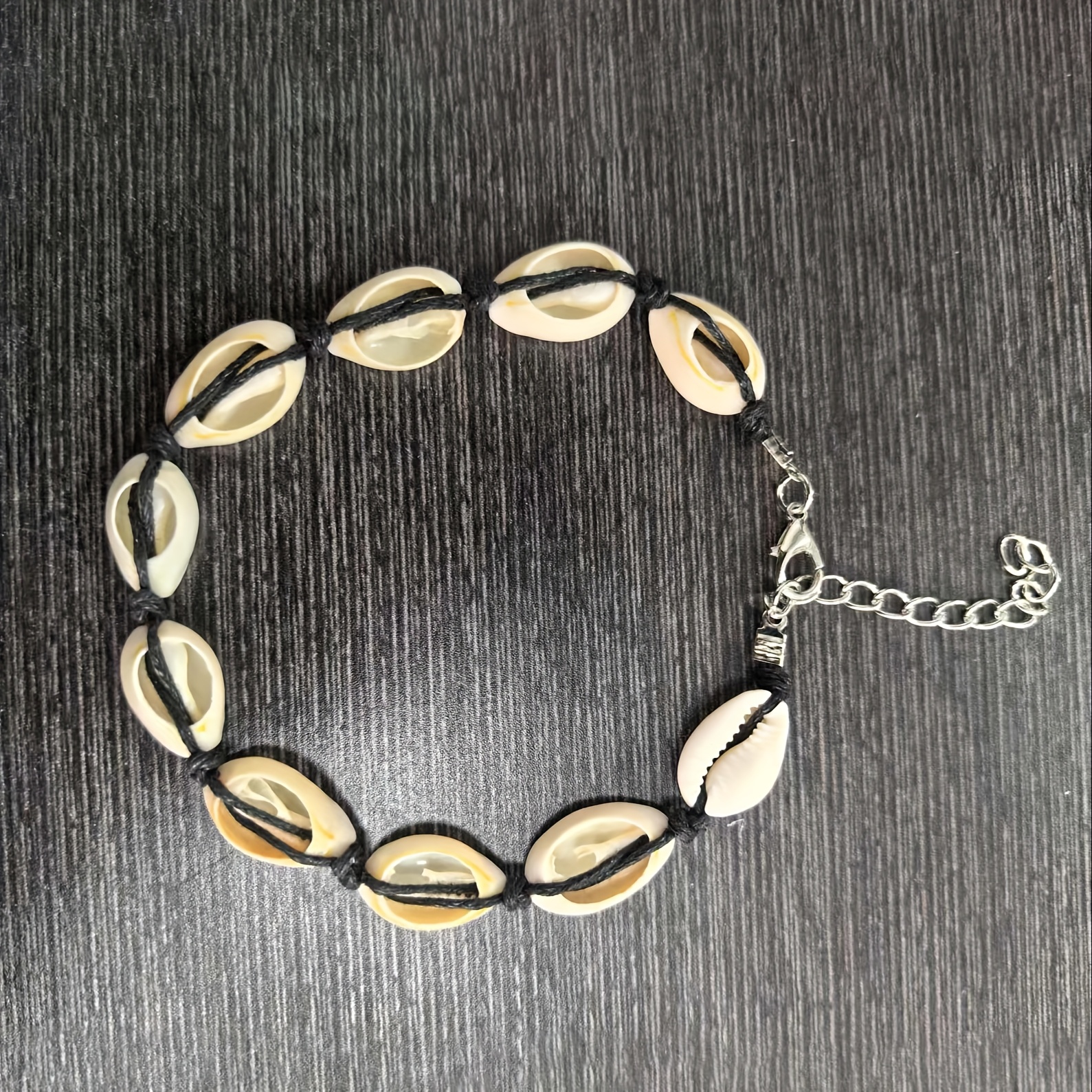 Men's Bohemian Imitation Shell Woven Bracelet, Unique Design
