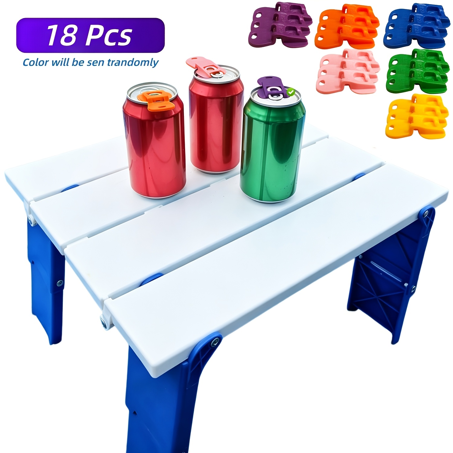 18pcs Random Colorful Can Openers, Hand-friendly, , Protector, Protective Cover