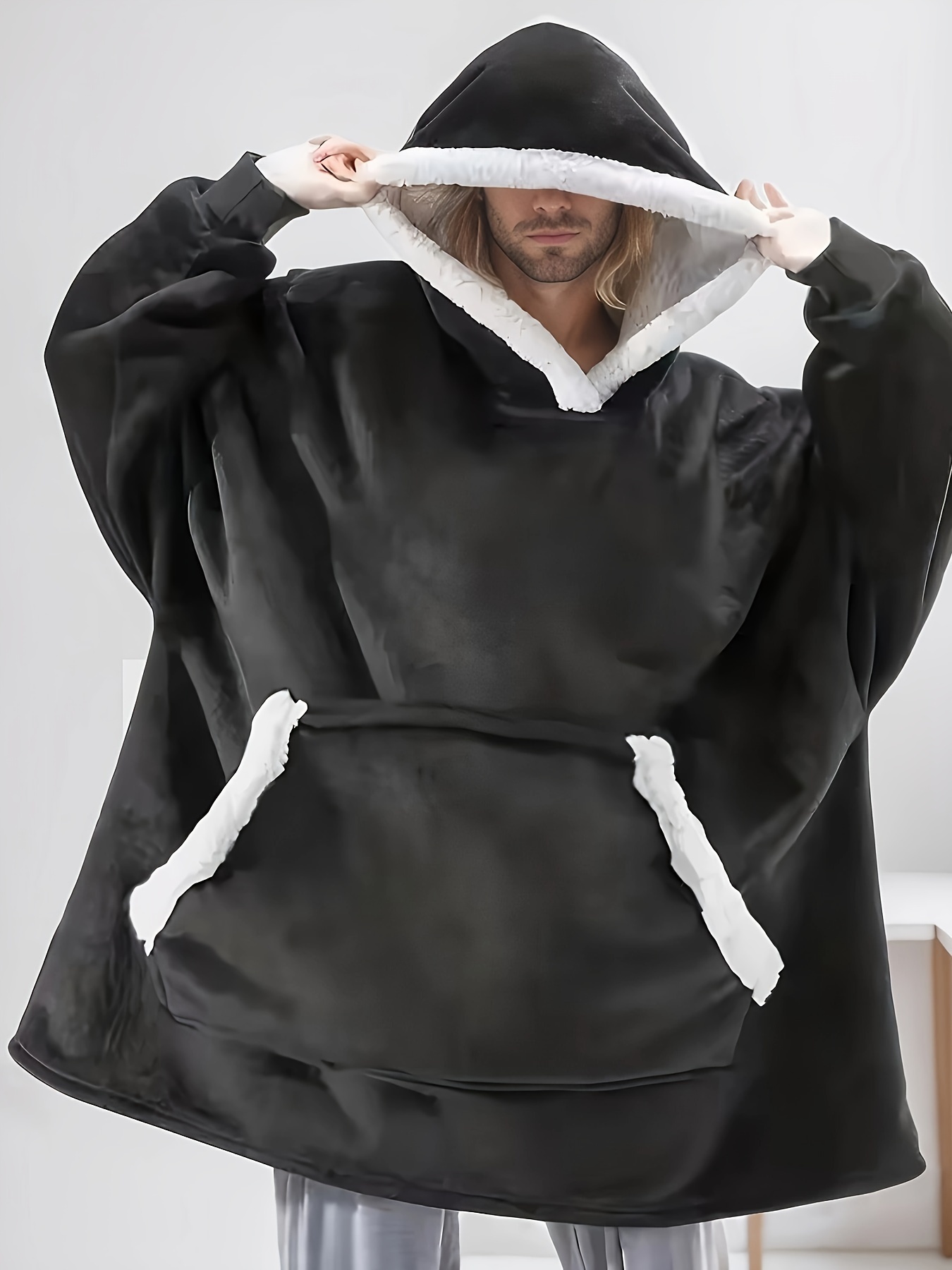 Men s Trendy Pajamas Hooded Warm Flannel Robe Pocket Temu