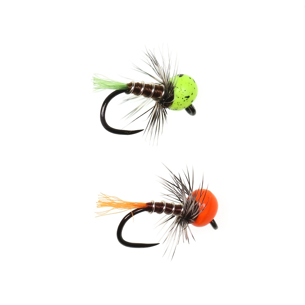 

Newly Developed 6pcs Jig Euro Barbless Fly Fast Sinking Wet For Trout Fishing Lure