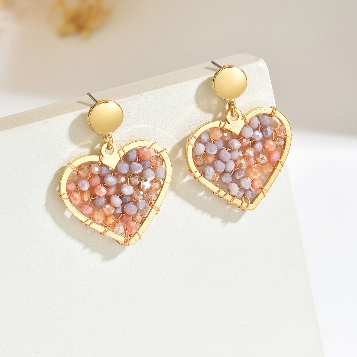 Women's Handmade Beaded Drop Earrings, Bohemian Style