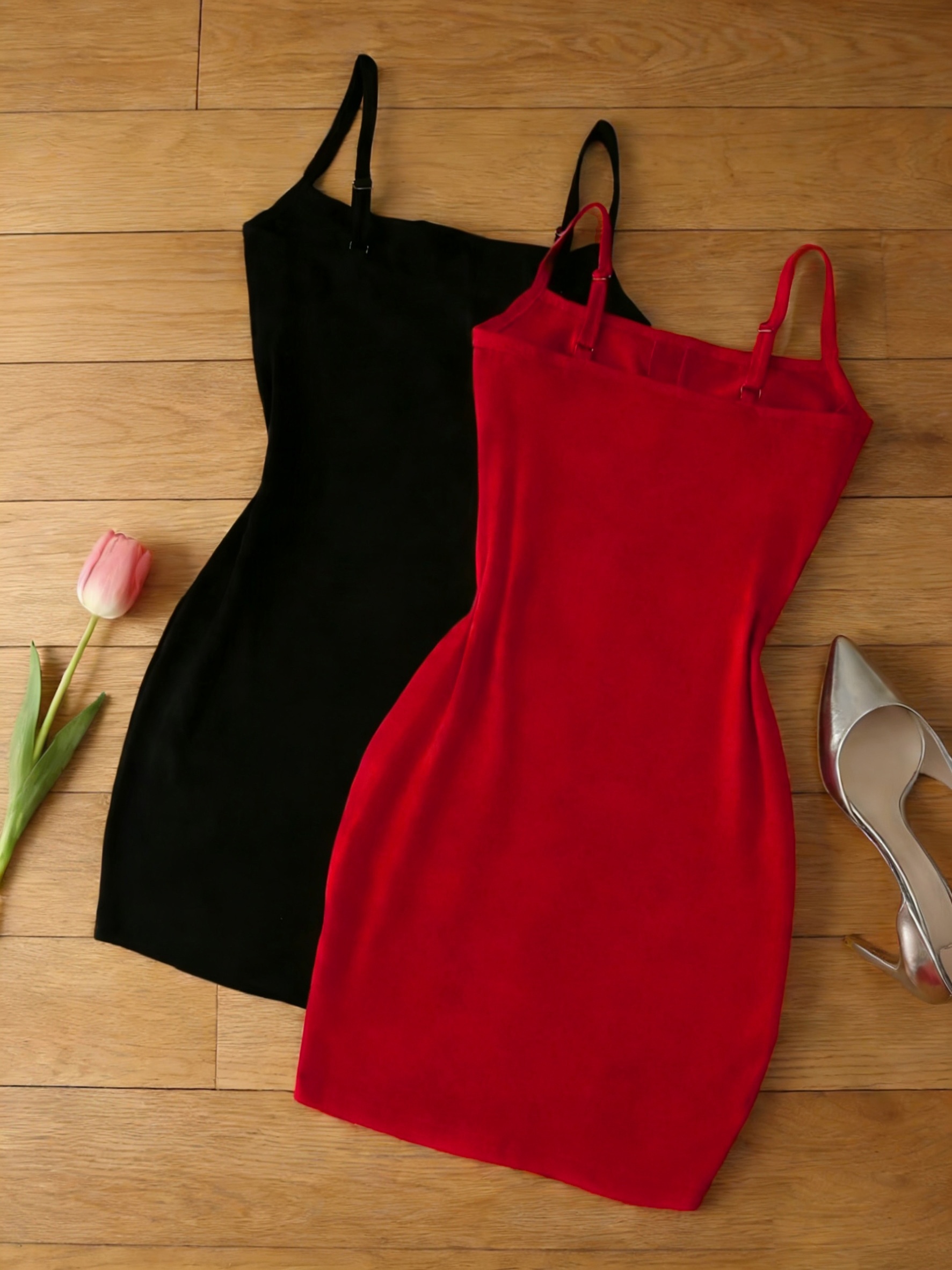 a two piece black short camisole dress form fitting - Temu Mauritius