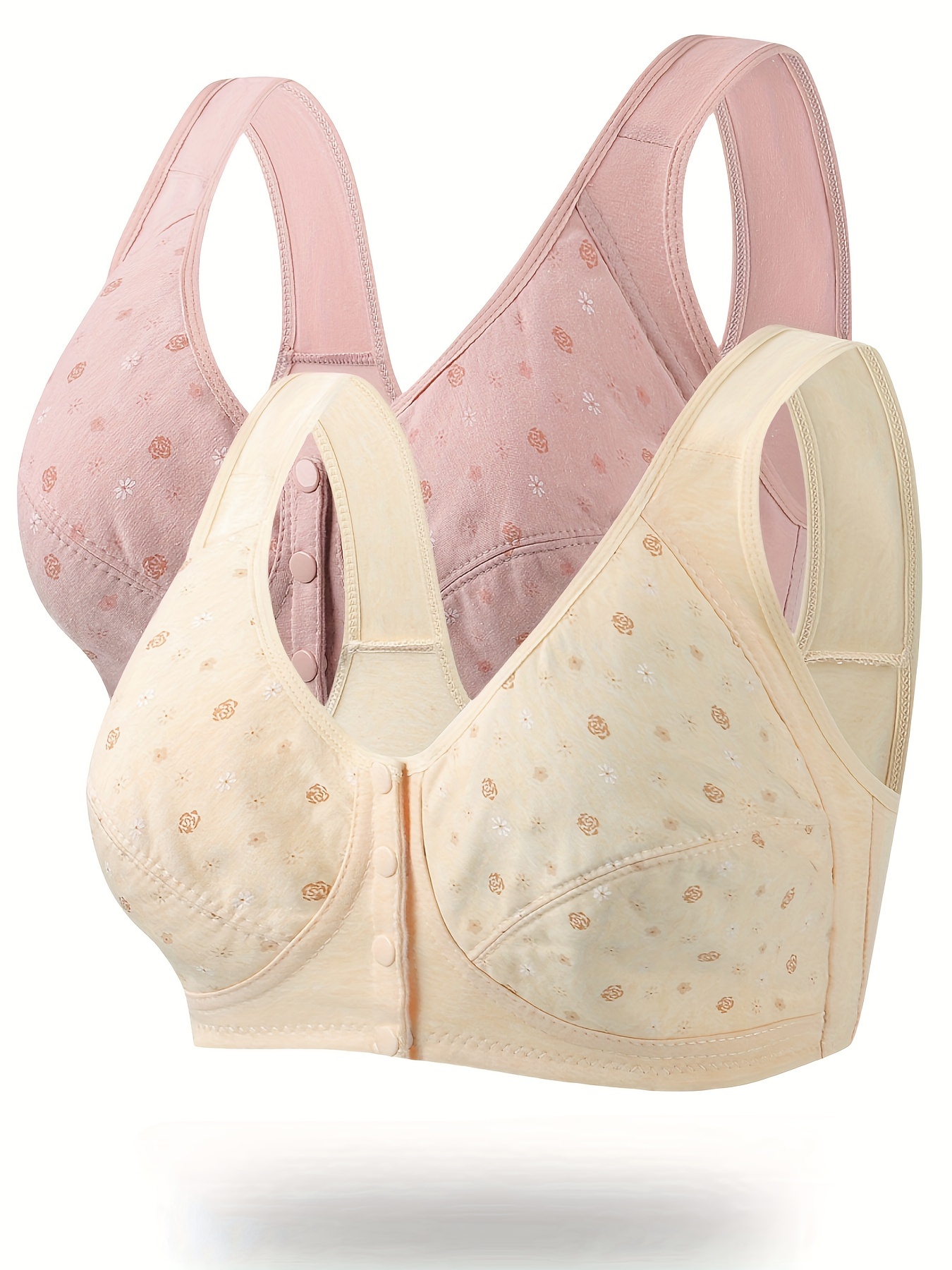 Daisy Bra for Seniors, Daisy Bra for Women, Daisy Bras for Older Women,  Comfortable & Convenient Front Button Bra (a,48) : : Clothing,  Shoes & Accessories