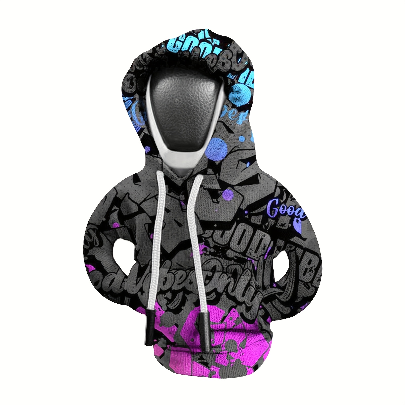 TEMU Gear Shift Hoodie, Gear Shift Knob Hoodie, Gear Shift Cover, Fun Graffiti-style Accessories, Decorations And Interiors