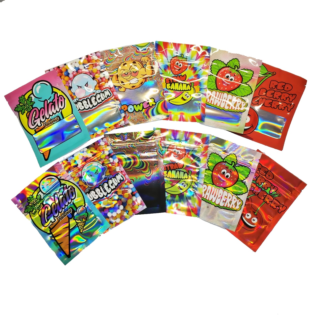 100pcs Holographic Bags - Vibrant Iridescent Colors, High Quality & Resealable Mylar Bags For Party Favors, Jewelry, And Gift Packaging, Perfect For Christmas , Gift Bags, Best For Christmas