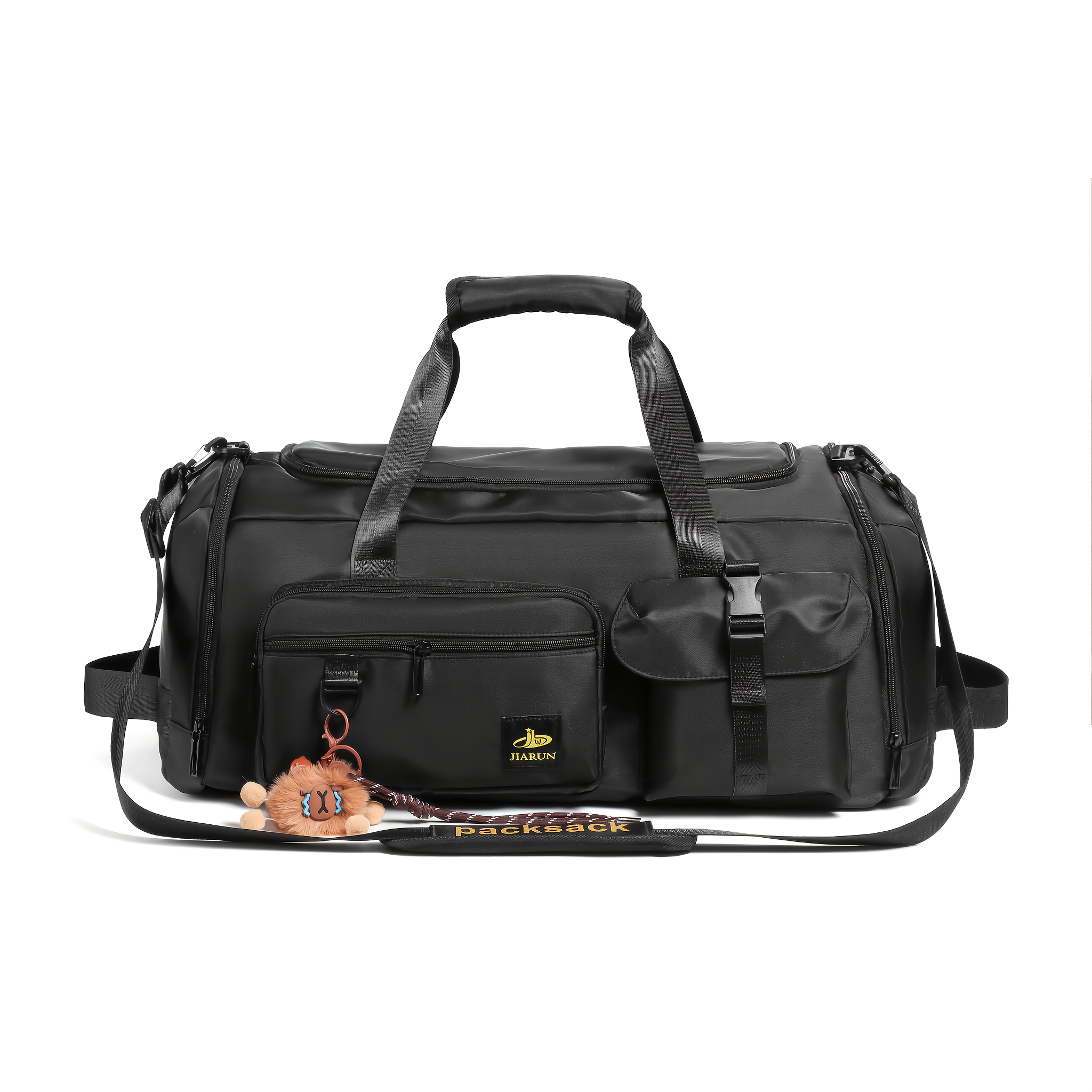 Moqueta de Viaje Multicolor, Mochila Deportiva Unisex para Hombres y Mujeres con Compartimento Independiente para Zapatos, Bolso de Equipaje Multipropósito para Parejas en Vacaciones, Convertible para Uso como Bandolera o de Mano - Imagen 3