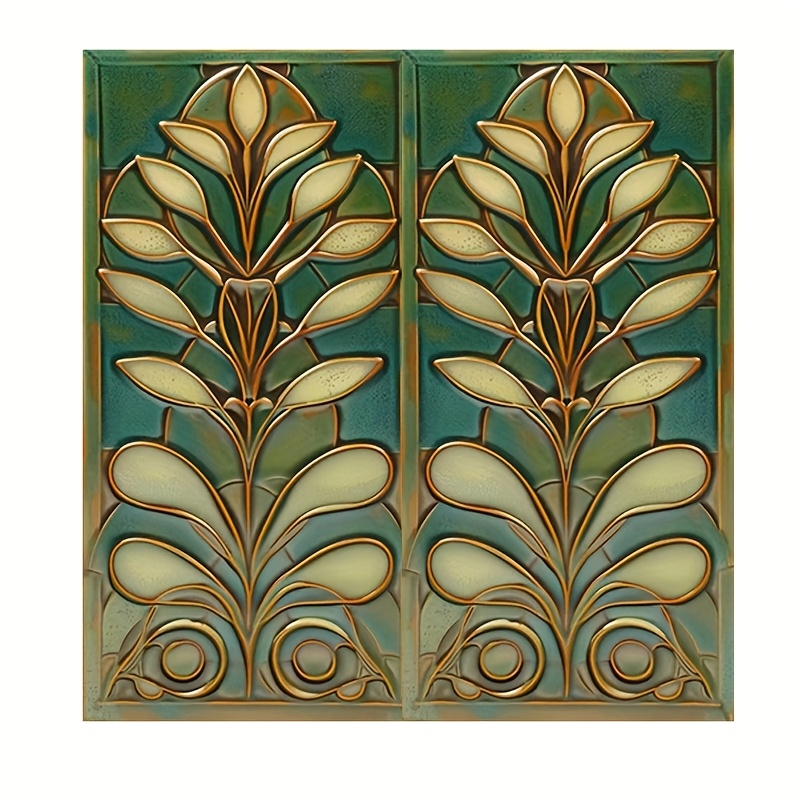 Image of 11.8x11.8-inch Self-adhesive Wallpaper, Peel And Stick, Waterproof Removable Wallpaper For Living Room, Kitchen, Bedroom, Balcony, Vintage-style Renovation Sticker, Wallpaper