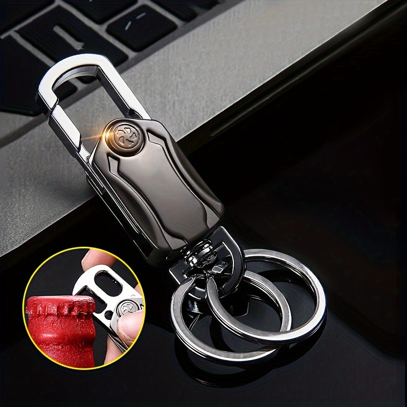 

Men's Car Keychain With Bottle - Aluminum Alloy, Fits Most Models, Creative Waist Hanging, Key Shell