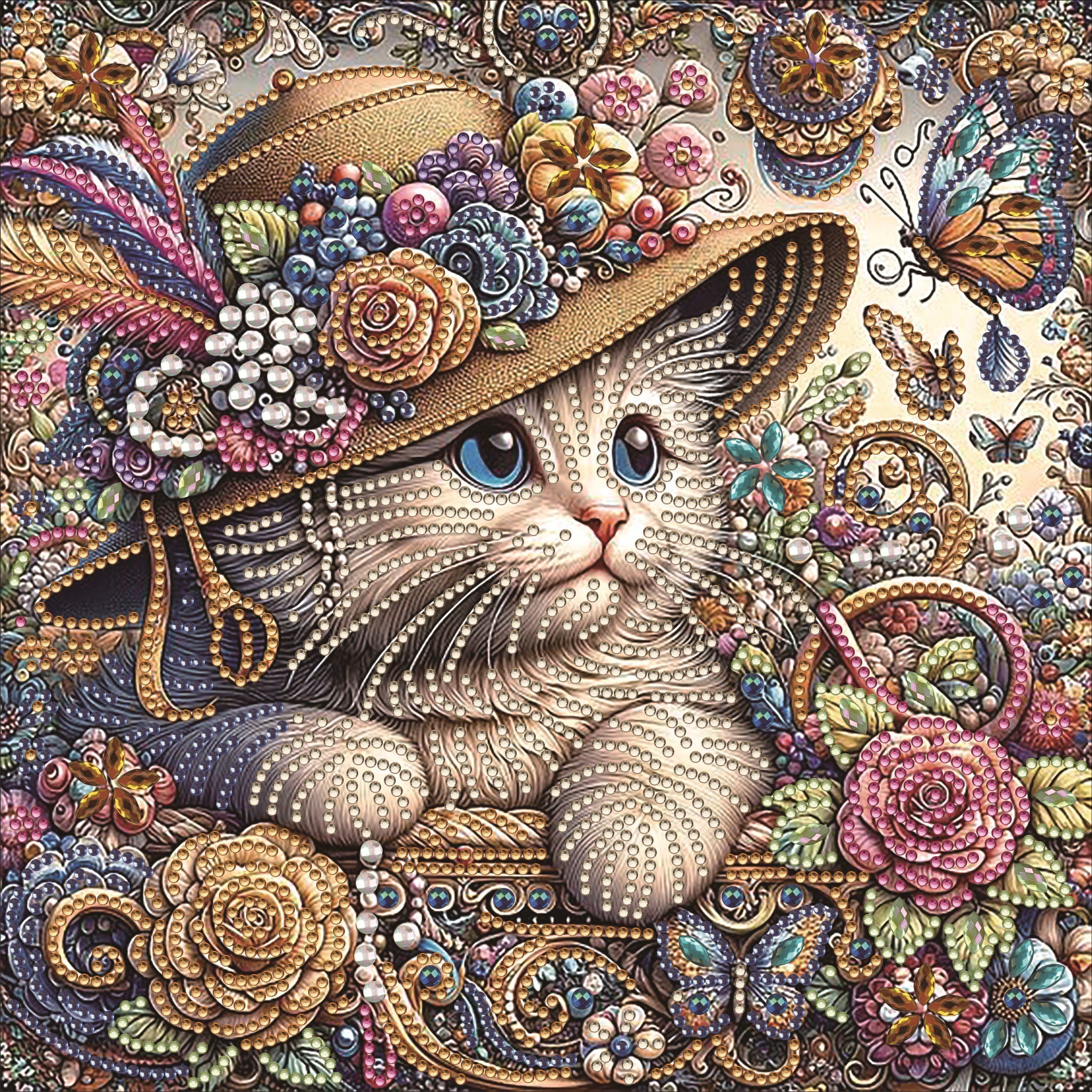 

Vintage Cat 5d Diamond Painting Kit - Exquisite Special Shaped Canvas Art For Home Decor, Mosaic Craft & Unforgettable Gift Idea