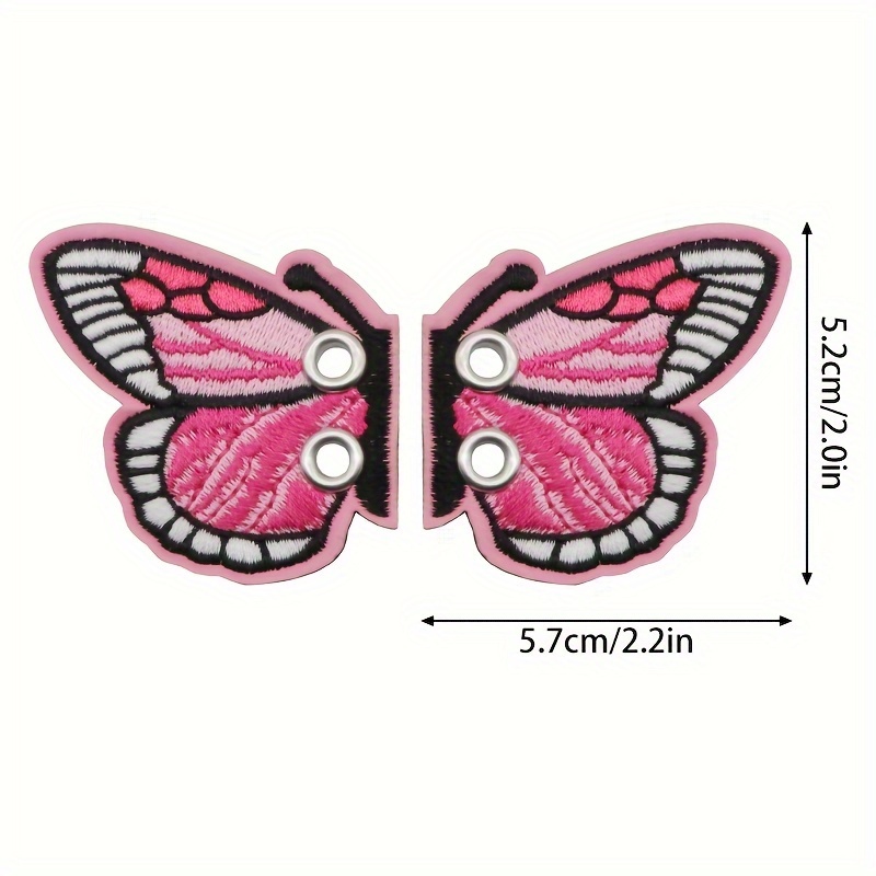 1 Pair Embroidered Shoe Wings Shoelace Additions