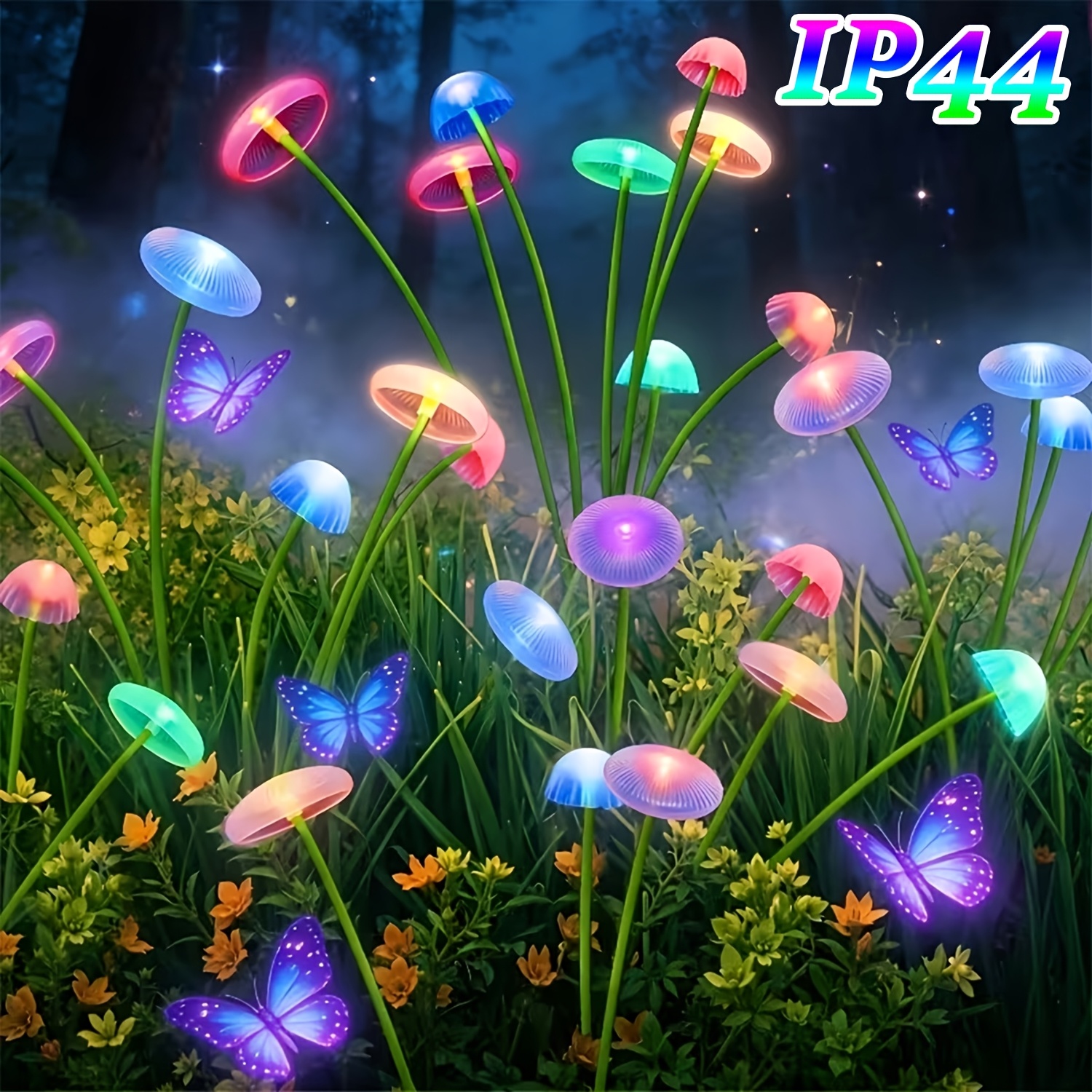 10led solar mushroom lights 10 8 6led solar garden spotlights solar powered mushroom shaped outdoor decorative lights solar powered courtyard decorative lights ideal for garden   walkways courtyards holidays lawns and festivals