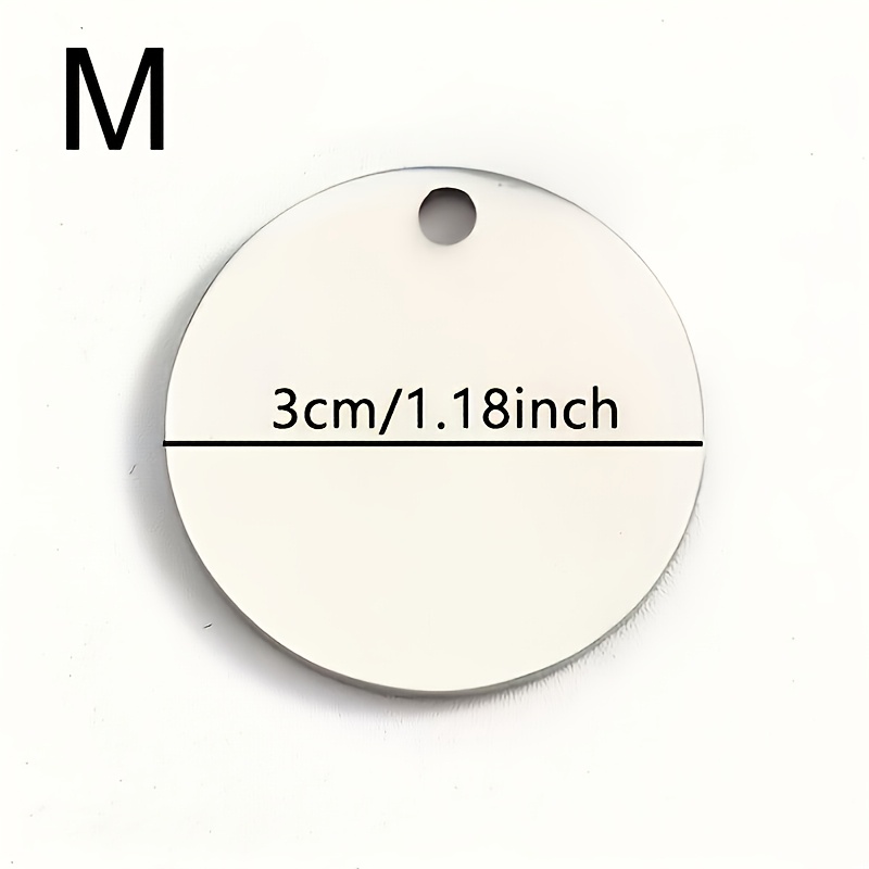 Custom 30Mm Round Dog Tag with Multiple Patterns Available