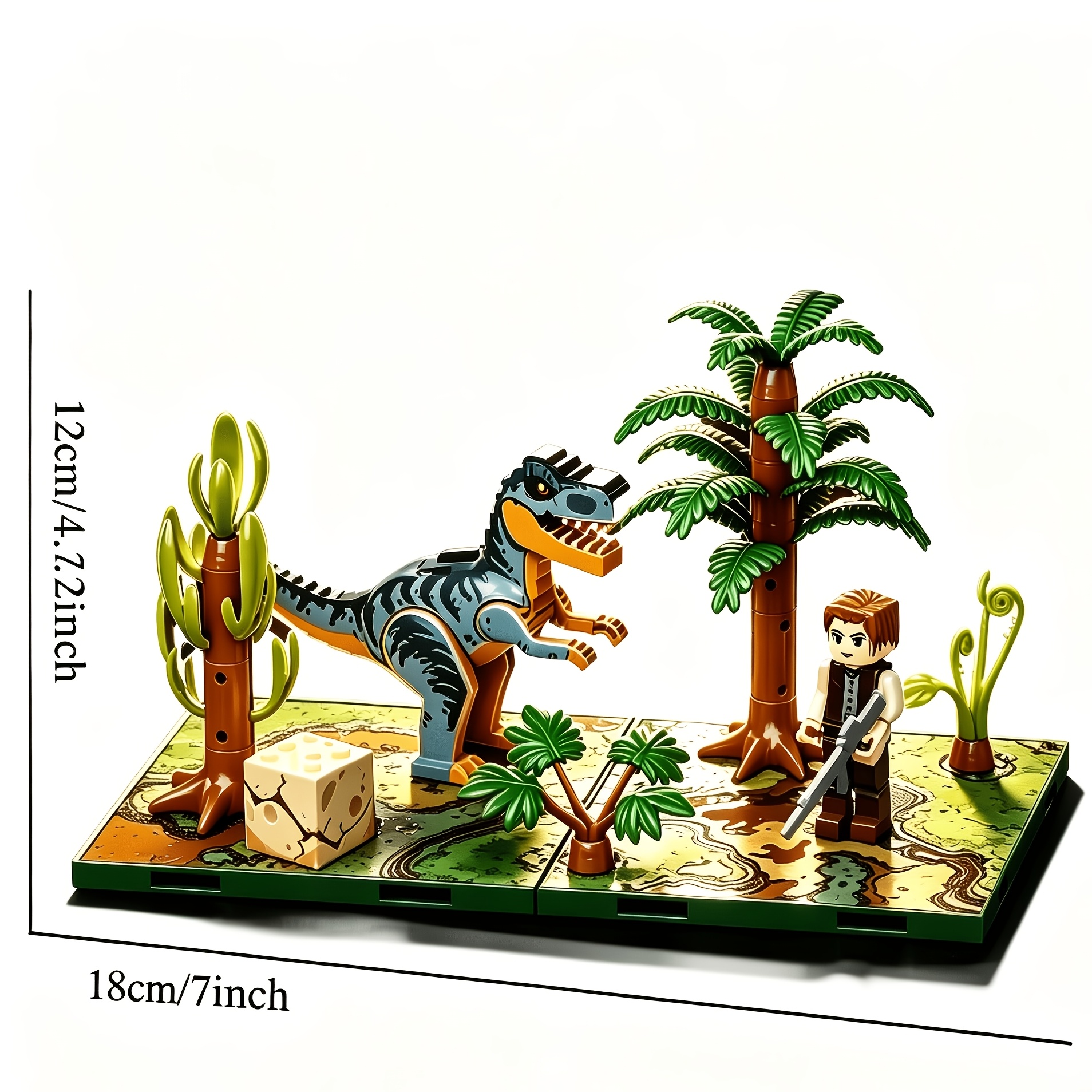 Dinosaur Building Block Set, Large Long-Neck Dinosaur Model