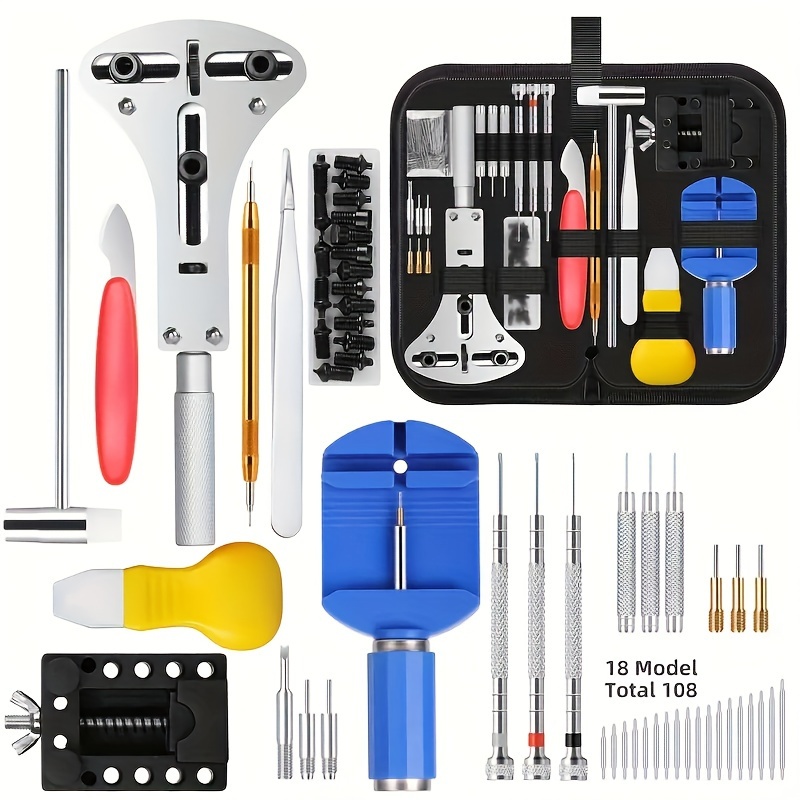 

147pcs/set, Watchmaker Watch Repairing Tools Kit, Case Remover Opener Bar Set, Convenience Clock Tool, Ideal Choice For Gifts