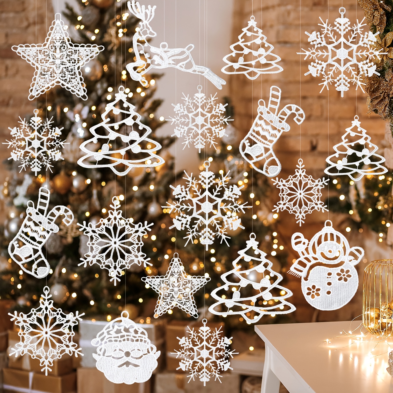 snowflakes ornaments sold on Temu United States