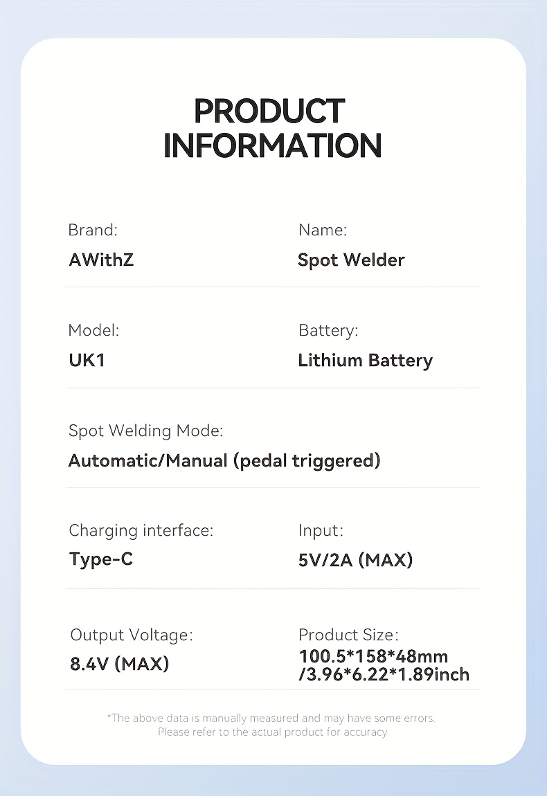 AWithZ Portable Spot Welding Machine Professional Heavy-Duty 9000W Dual Pulse Welder with 999-Precision Adjustment & Digital Display, for Nickel/Nickel Plating/Steel/Iron/Copper Welding - /Workshop Use