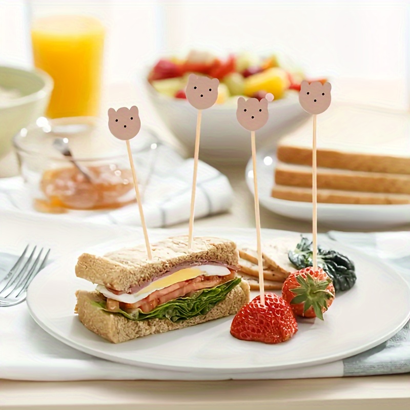 50 stck niedliche bren einweg bambus buffet essstbchen - Temu Germany