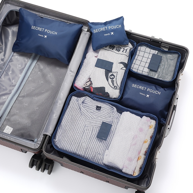 6pcs travel storage set clothing organizer bags
