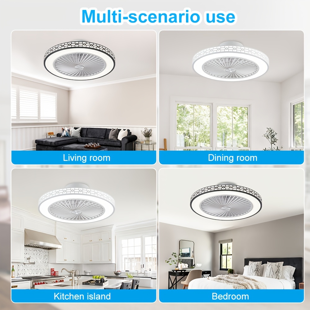 50cm Smart Ceiling Fan with Motorized Light Dimmer & Mosquito Killer
