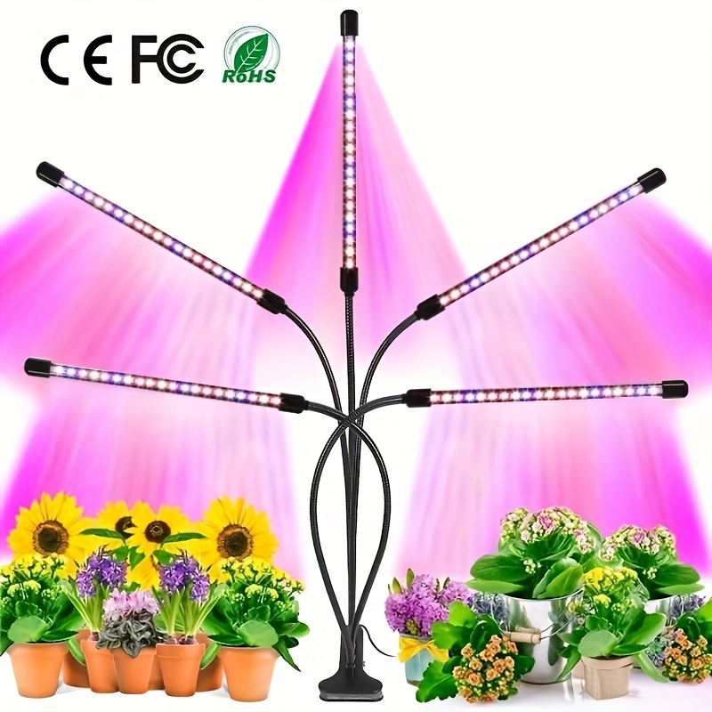 

Led Grow Light, Full Spectrum Plant Light With Flexible Gooseneck, Usb Powered, Foldable Design, Touch Control For Indoor Plants Adapter Not Included