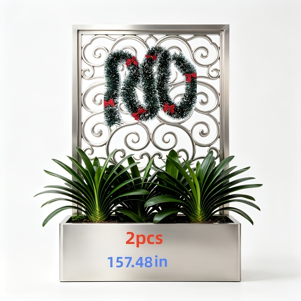 TEMU 157.48-inch 2-pack Luxurious Holiday Party Decorative Floral Vines, 8-meter-long Decorative Rattan Garland, Home And Kitchen Supplies, Suitable