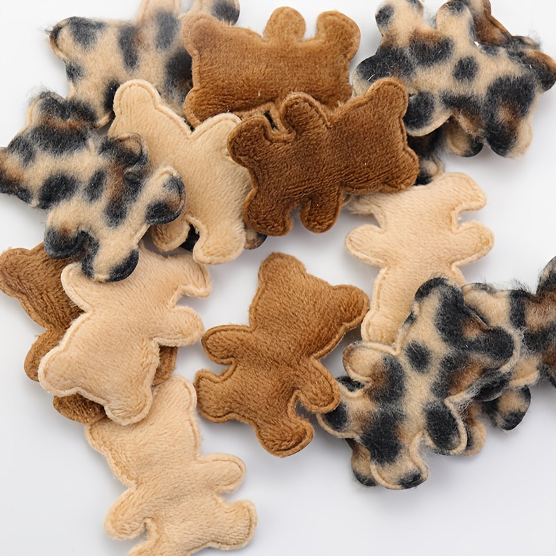Image of 50pcs Soft Plush For Diy Clothes, Applique Sewing Supplies Accessories Diy Headwear, Hair Clips, Clothes, Hats And Shoes Decoration