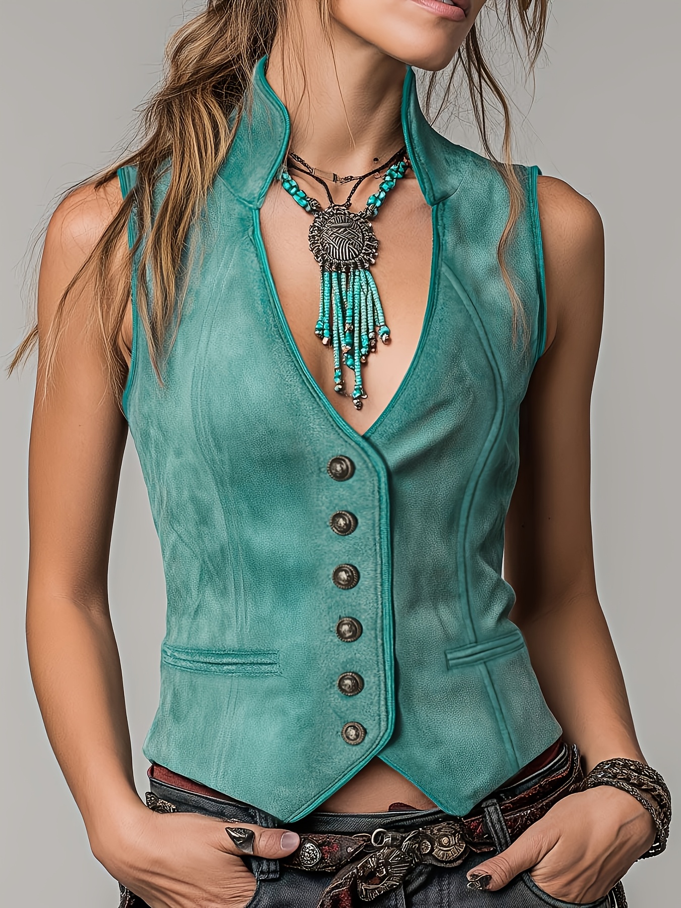 item picture mint green ultra   bohemian style fitted tank top  