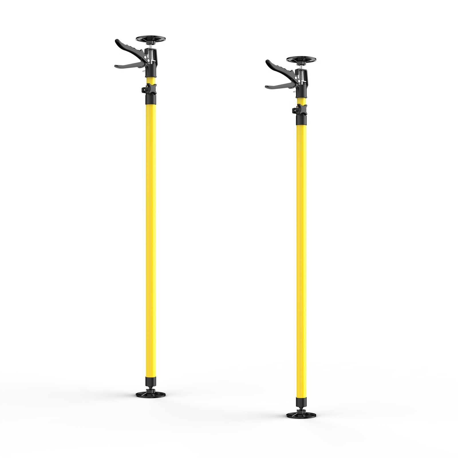 TEMU 2pcs Adjustable Telescopic Support Rods - Heavy-duty Tools Steel Load 176 Lbs Support Pole For Cabinet Jacks, Wardrobes, Anti-slip With