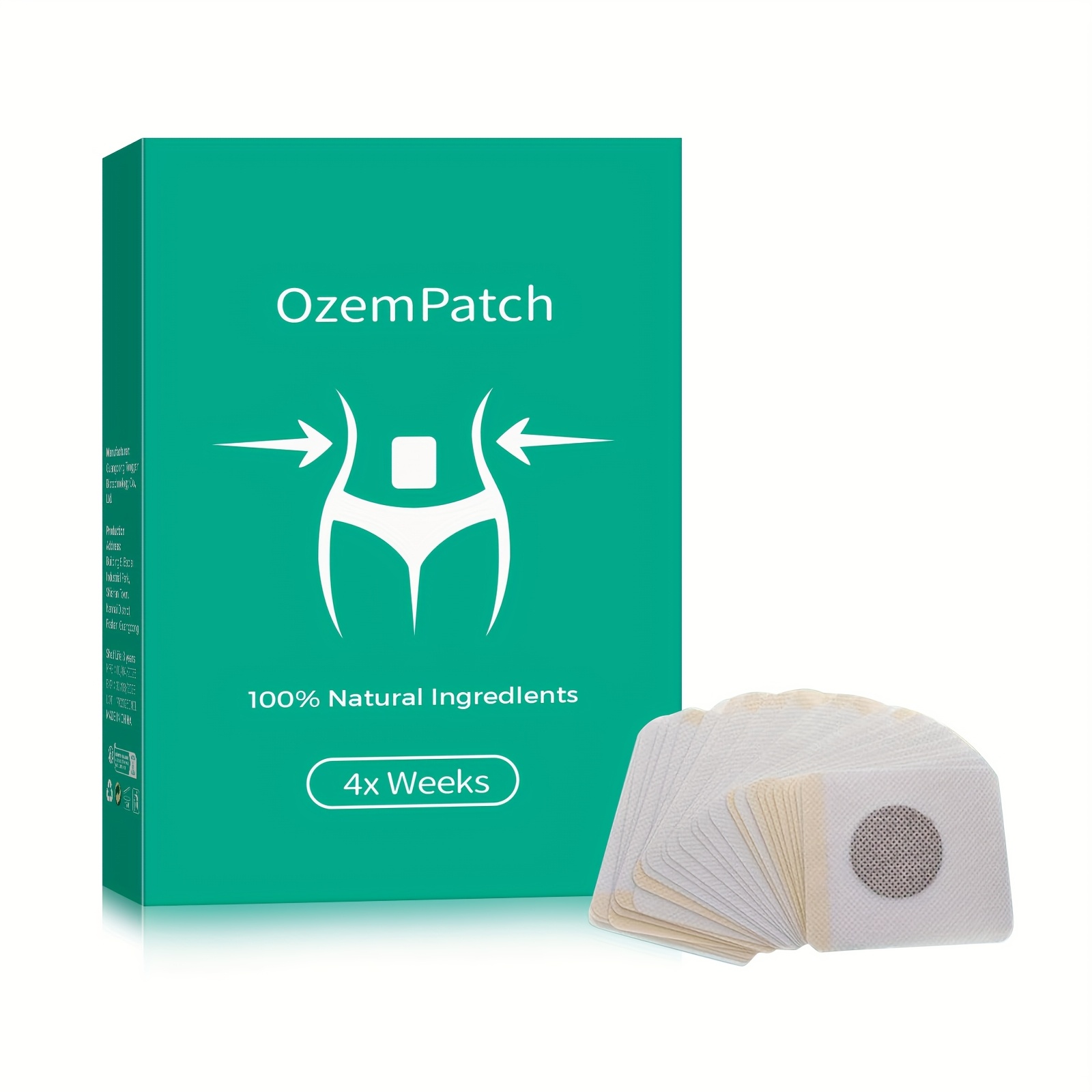 30/60 Belly Patches - Quickly tightens abdomen, waist, and legs with turmeric and mugwort extracts. Fresh scent, hypoallergenic material, easy to apply & long-lasting, hydrating effect, suitable for all Light Beige tones, invisible design