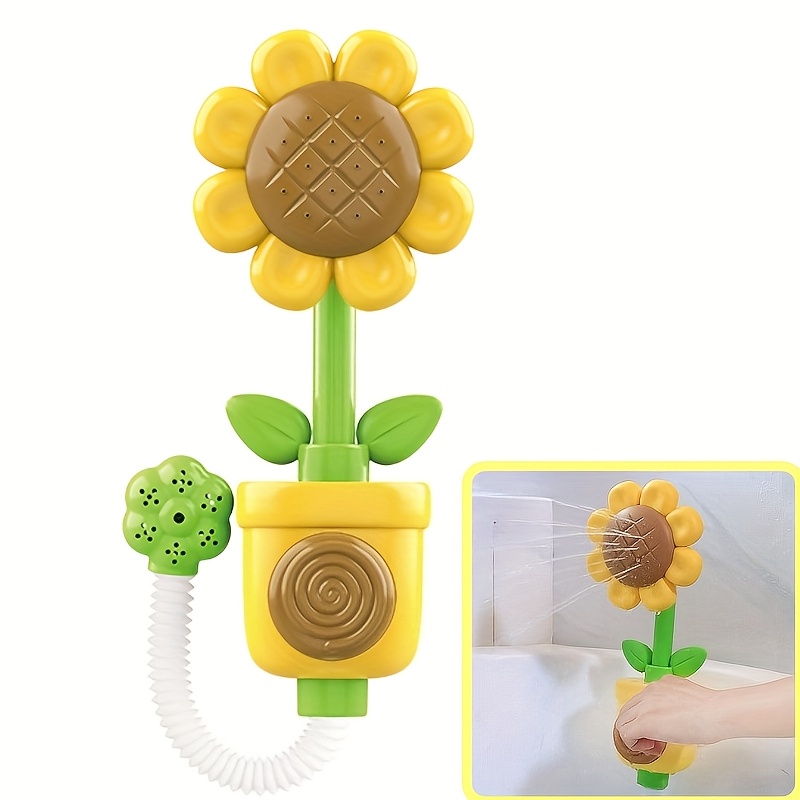 Image of [fun Sunflower Toy] Fun Sunflower Sprinkler Shower Toy | Colorful , Twistable Features, Durable Plastic - Ideal For And Pre-schoolers, Perfect Gift For Halloween, Christmas