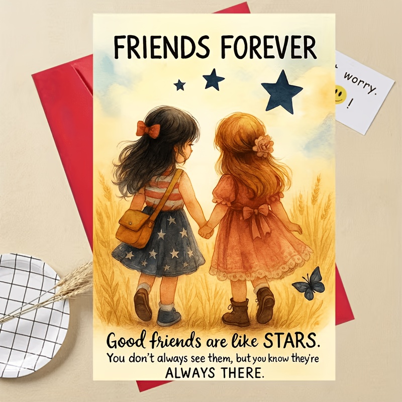 TEMU Gift - Greeting Card: A Thoughtful Gift For Friendship Gratitude, Birthdays, Or At All, Suitable For , Female , And Special Occasions