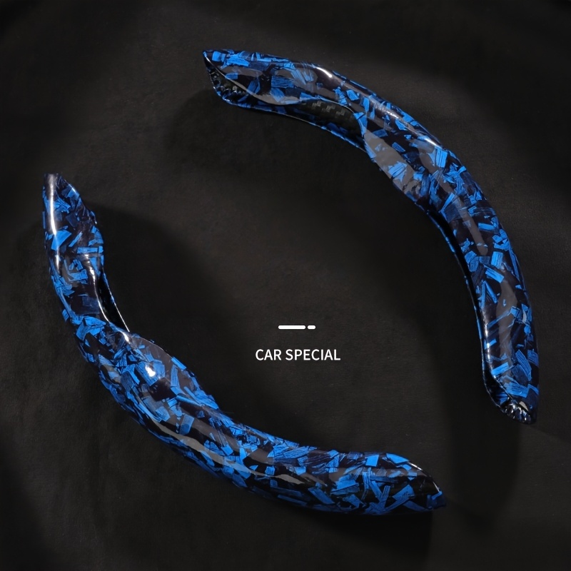 TEMU Suitable For , , And Dual- Steering Wheel Covers, Carbon Fiber Pattern Car Steering Wheel Cover, Fashionable 6 Colors , Easy To Clean And