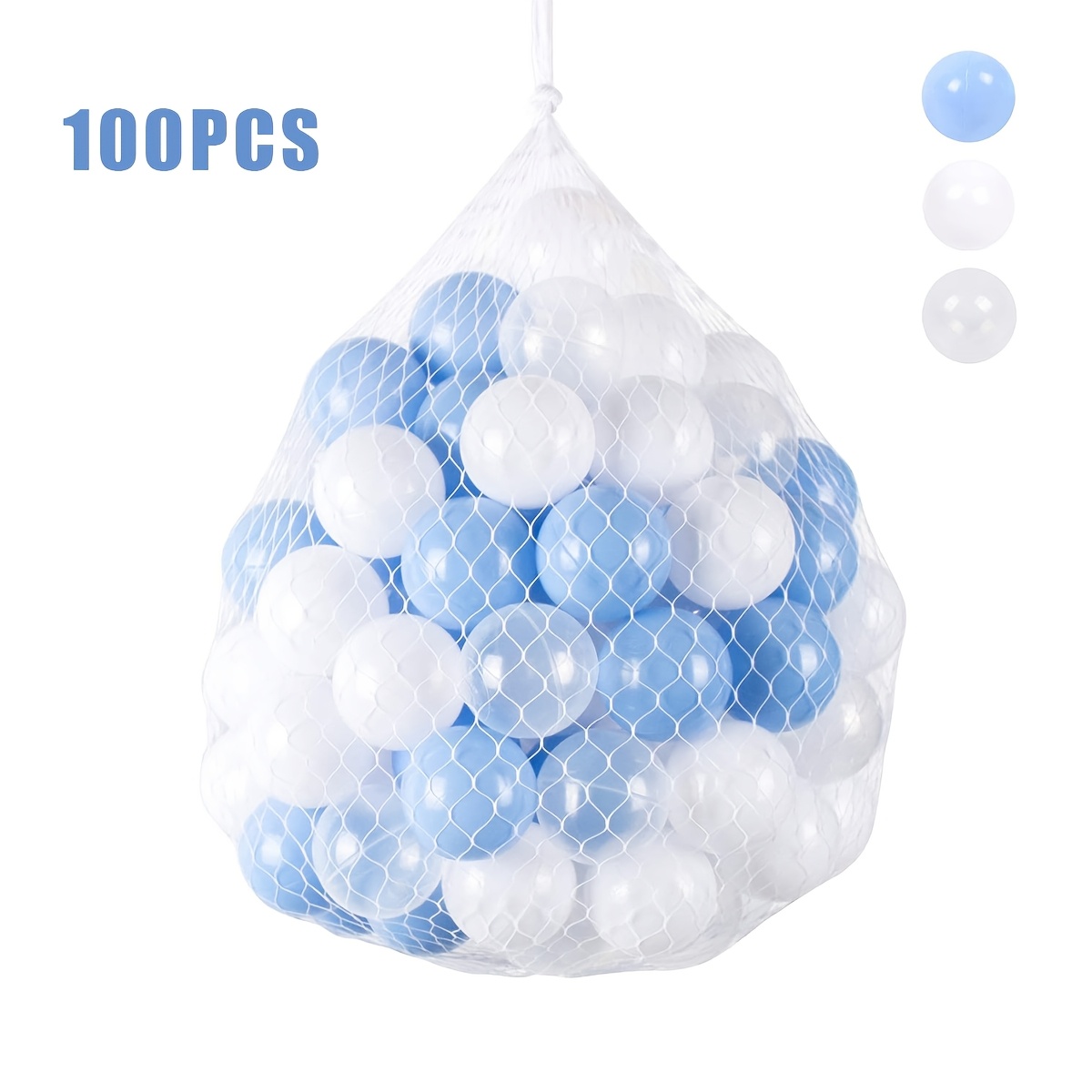 100pcs Blue Ocean Balls, Suitable For Children's Color Recognition, Made Of Pe Material